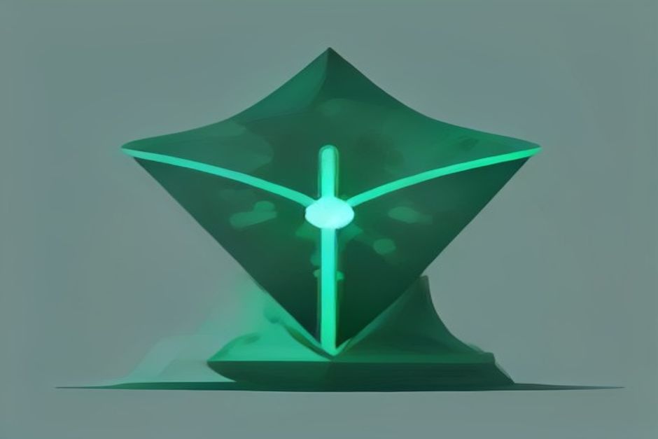 Capital funneling toward a few open-weight AI labs while the per-token price floor drops away beneath them, cool steel and mint accents, a single bright node at the point of convergence