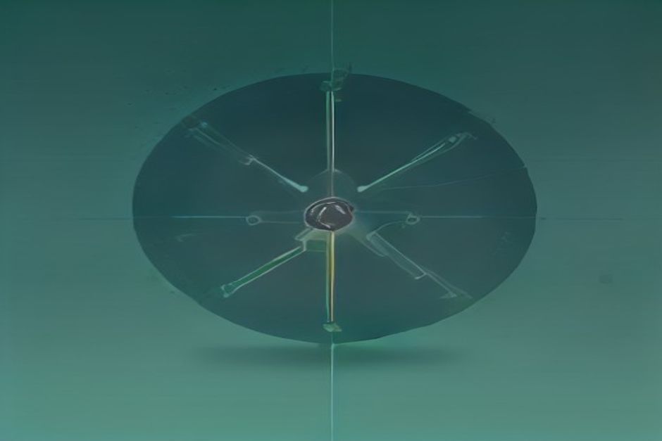 Disparate AI tools and models snapping onto a single shared wire protocol running left to right, cool steel with a mint data line, one node priced higher than the rest glowing amber
