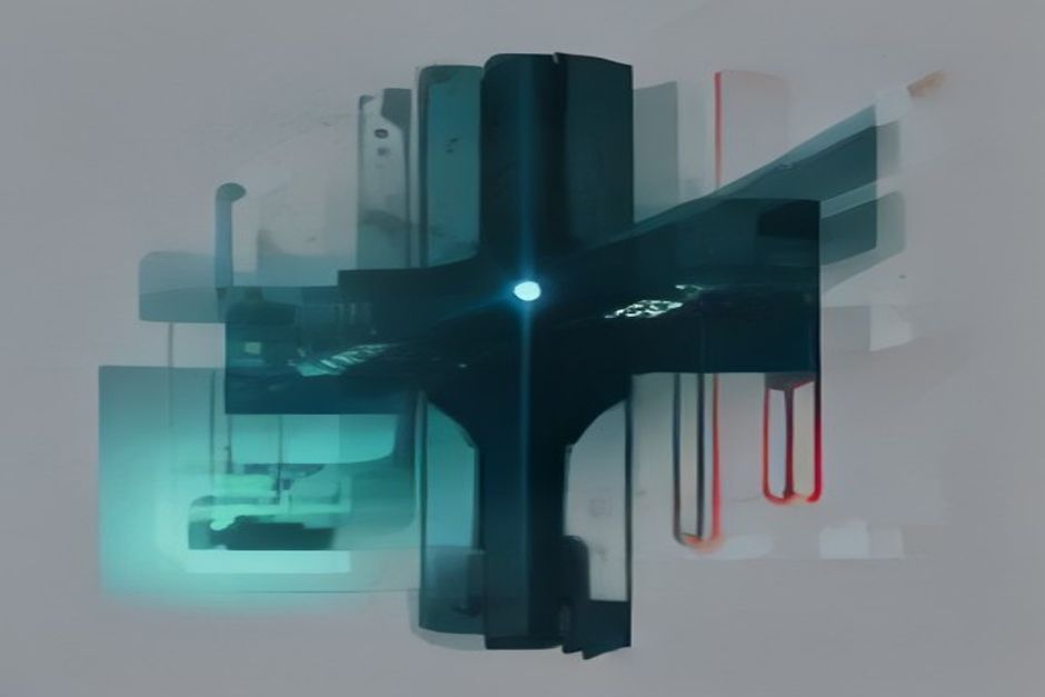Three infrastructure fates rendered as one dark control panel — a blue payment rail swallowing a many-armed model router, a red image endpoint flatlining to a dark socket, and a green valuation gauge spinning upward toward a distant exchange bell; charcoal background, green news identity with one blue and one red accent