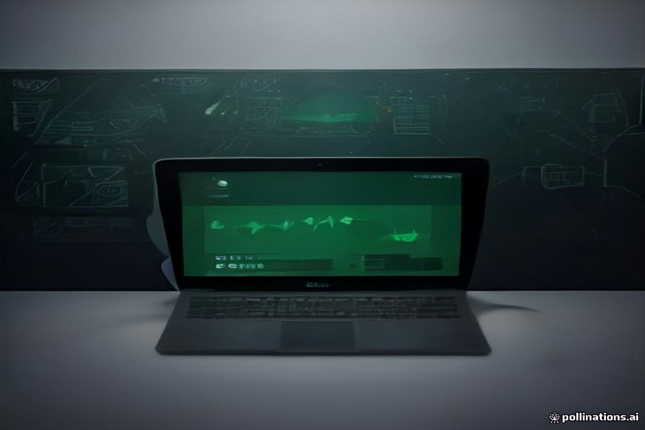 Three cold panels under one charcoal sky, green news identity; left, a single coding-agent glyph mirrored across a phone, a laptop editor and a browser window with one glowing thread stitching all three together; center, a downward price ladder of token glyphs with an open-padlock 'MIT' tag, the rungs getting cheaper as they descend; right, a tall valuation bar labeled with a ticker 'ANT' quietly stepping down from a 2T mark to a 1.5T mark, one thin amber crack running up its side; IBM Plex Mono on the panel labels