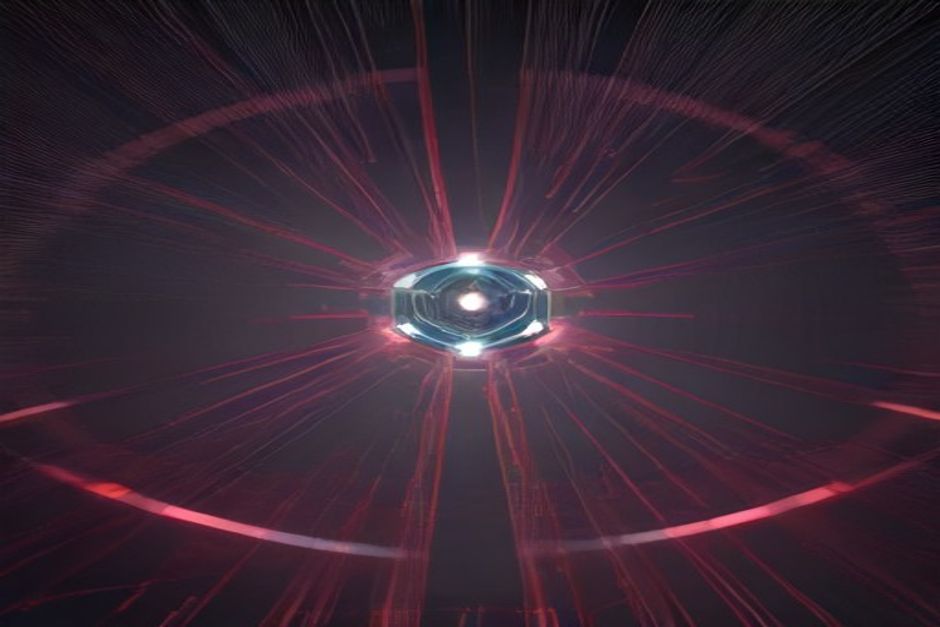 Venture capital converging on a control ring drawn around a swarm of autonomous agent nodes — the money flowing to the perimeter and the leash, not the agents themselves; cool steel with a single amber gate