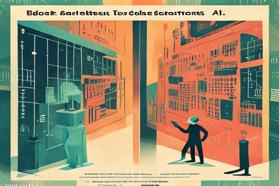 Two enclosed worlds side by side — in one, an agent figure is being shaped and rewarded by a training loop; in the other, an identical agent is being probed for cracks against a replica city of systems