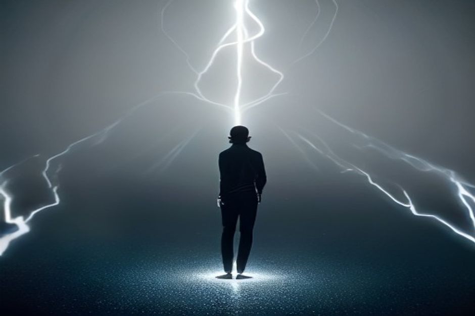 A founder standing at a five-way fork of glowing paths, each path a different agent runtime, one already lit