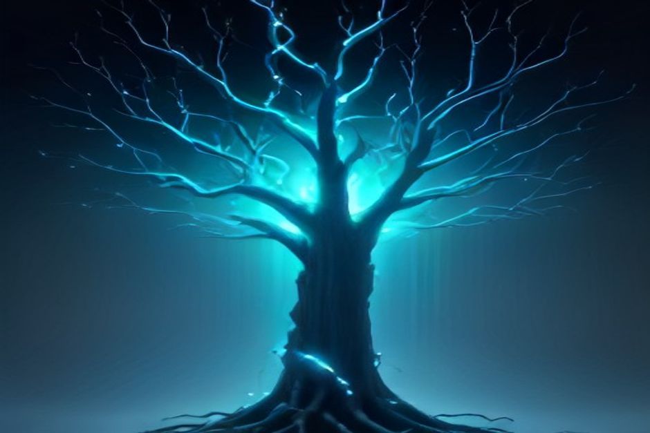 A decision tree rendered as branching pipes carrying the same glowing stream of document chunks — the trunk splits first into 'already on Postgres' and 'not', then into a server rack, an embedded chip, and a cloud, each labeled with a tool; cool charcoal and green