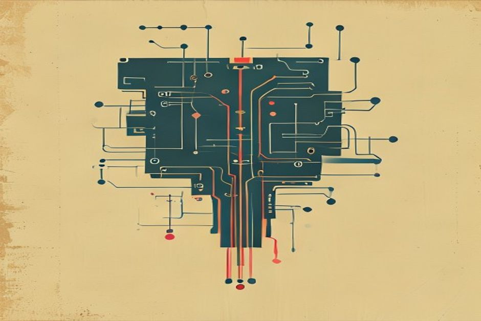 A swappable model slot in a circuit diagram with a labeled fallback path branching off