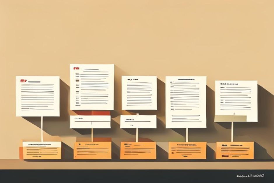 A row of pull-request cards stacked like a review queue, each flagged "draft", one branch line splitting off a trunk that is never touched