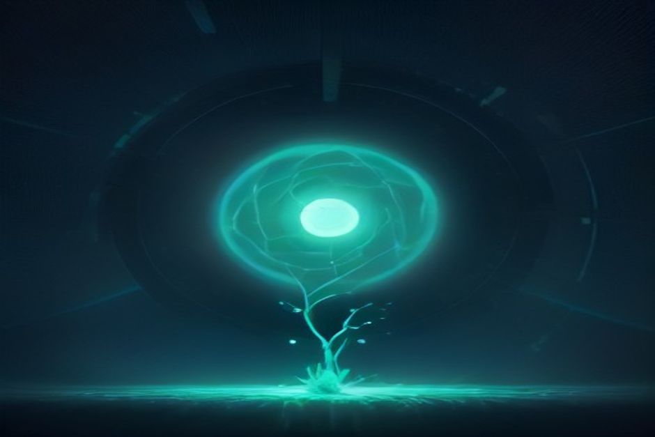 A wide fan of subagent nodes spreading from one root — no outer wall bounding them anymore, but three inner gates throttling flow: a width gate, a depth gate, and a dollar meter; cool slate with a single mint-green accent