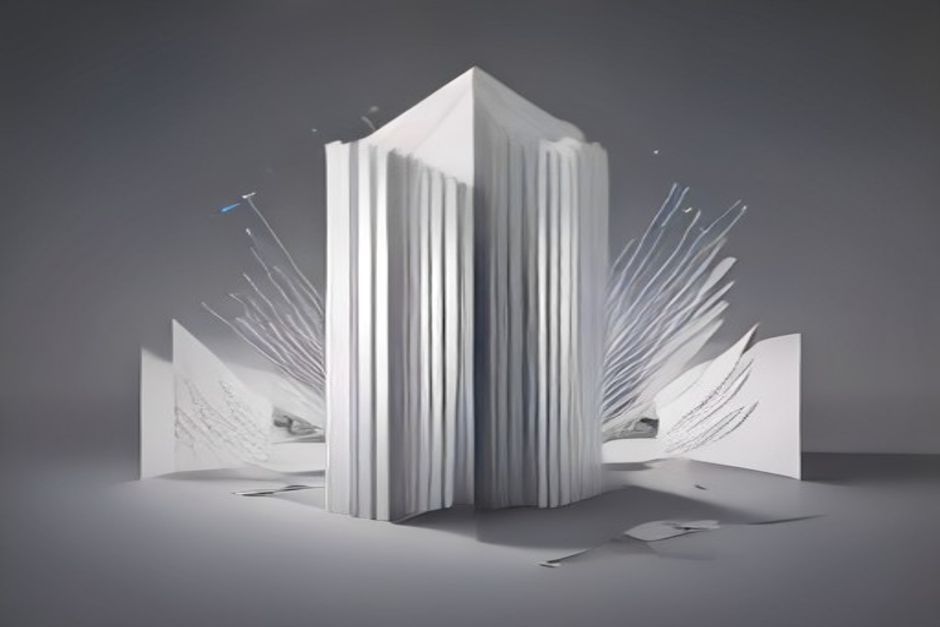 A long ribbon of message blocks funneling into one dense compacted block, the tail blocks dissolving as they pass the checkpoint