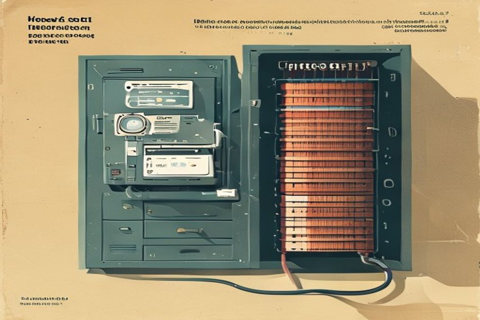 A CrewAI orchestration core with a single cable rerouted out of a sealed built-in drawer and plugged into an external labeled Qdrant vector-store rack