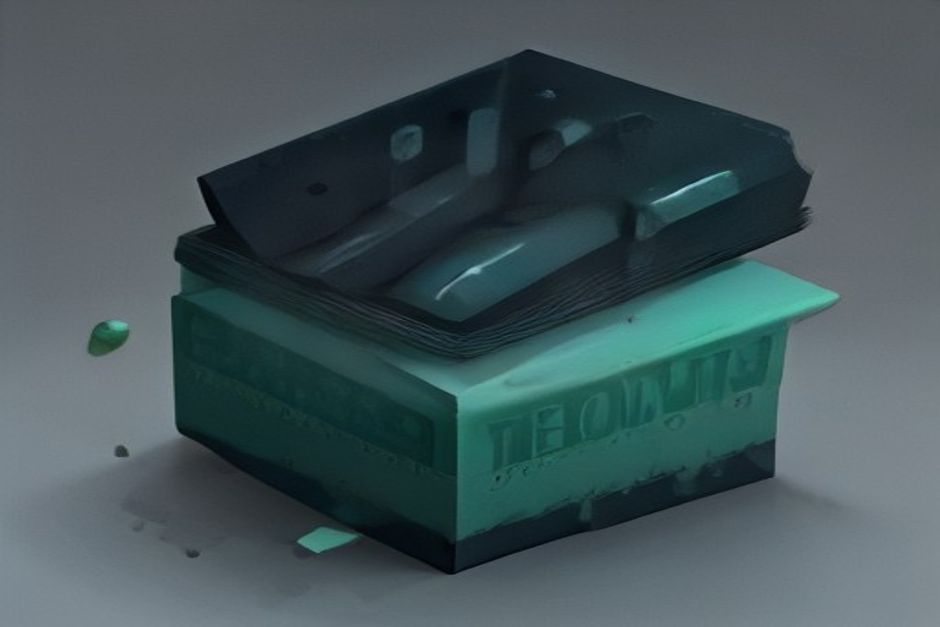 A system-prompt block where large greyed-out lines of duplicated tool-description prose are being struck through and collapsed, the token counter falling from 5,395 to 1,895, cool slate with one mint accent on the shrunken prompt