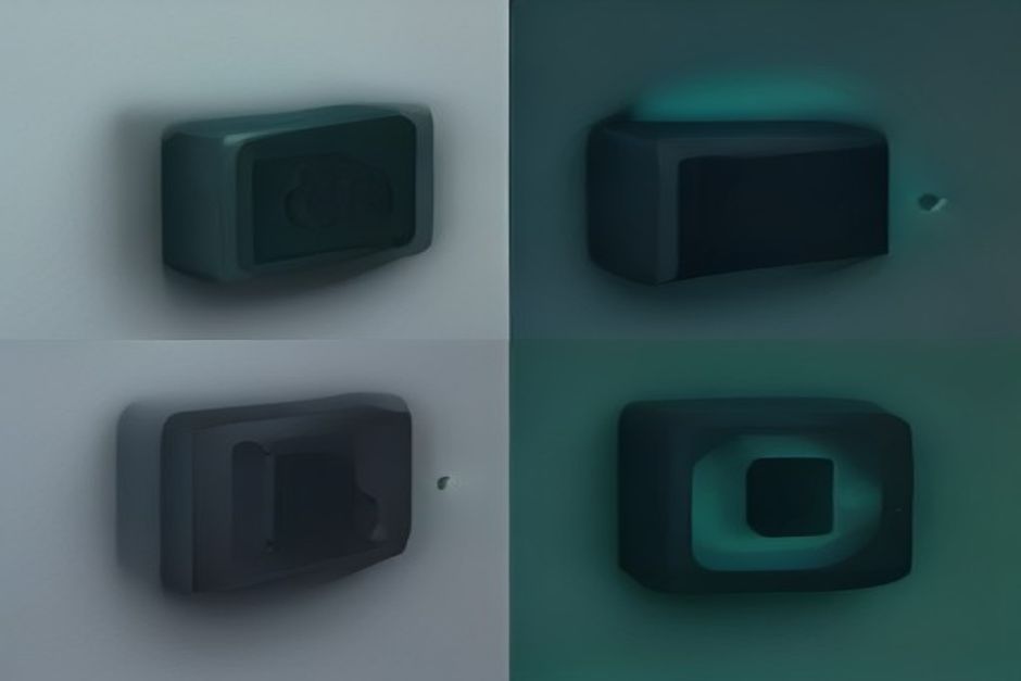 A cold graphite diptych — on the left a single glowing dial with five notches turning down a token-cost curve, on the right three separate price tags on a shelf, one green node lit where a request chooses its path