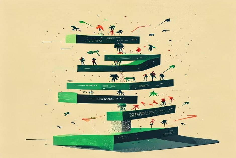 A three-lane price ladder, the lowest rung lit green at $0.30 while two higher rungs sit dim, a swarm of tiny tool-call arrows funneling into the cheapest lane