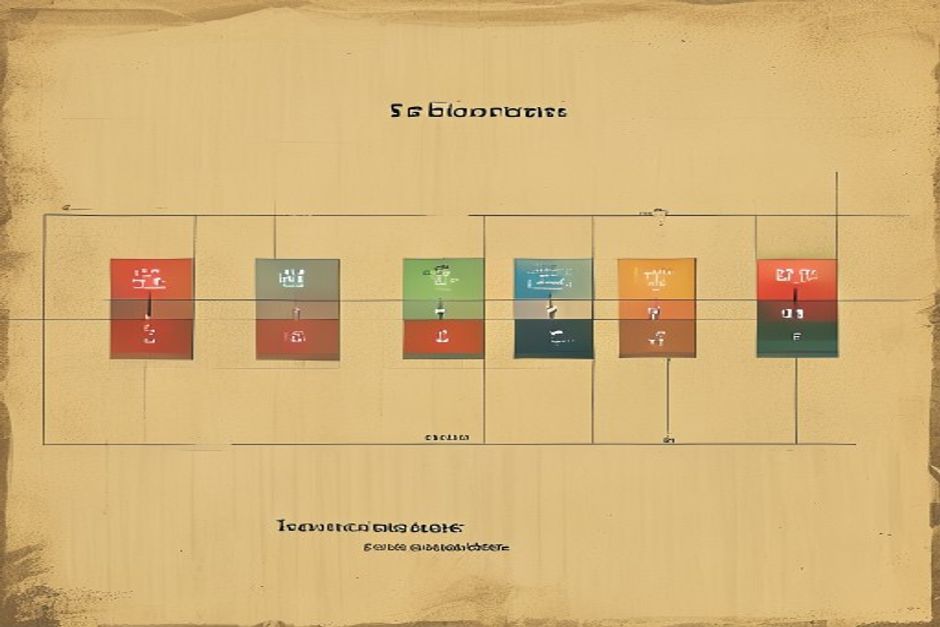 A horizontal timeline of five marked dates, each a distinct milestone post, the nearest one glowing to signal it is due now