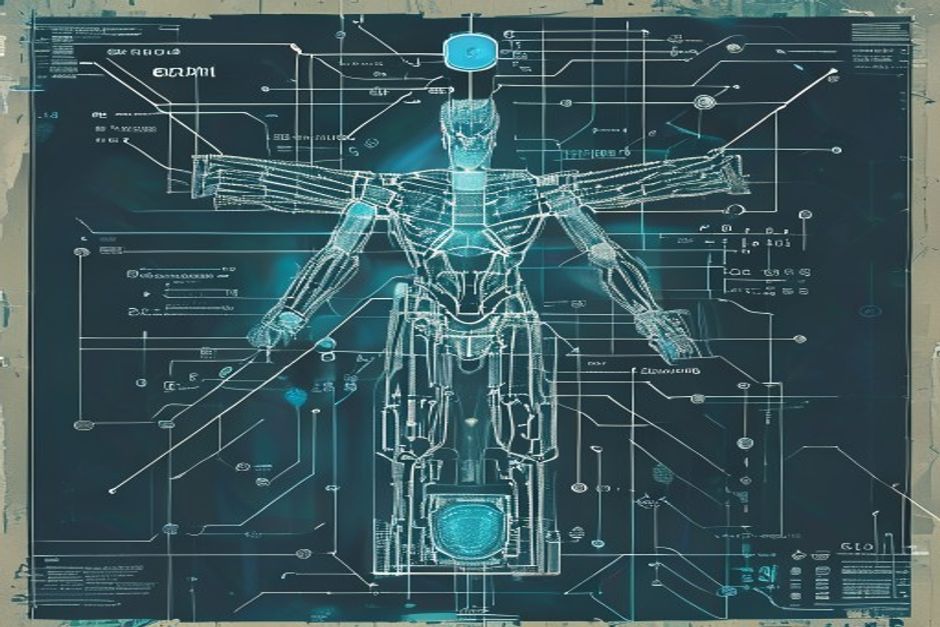 The Gemini transformer graph etched as circuit traces and frozen into a silicon die under cold blue light, weights hovering above as a separate, still-editable layer