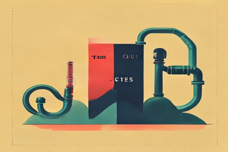 An audio waveform flowing into a single narrow price tag reading ten cents, with three thicker pipes labeled with higher prices bending away