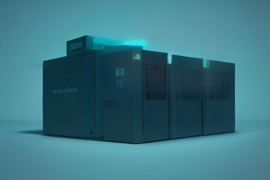 A single glowing plug labeled remember/recall connecting by one cable to three interchangeable sockets — a sealed file, an open library, a server rack — the plug identical, the sockets different, cool slate and teal
