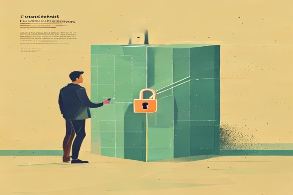 A founder's app rendered as a clean exportable repo lifting out of a walled prompt-box, a git branch line arcing to a self-hosted server, one padlock left open on the wall