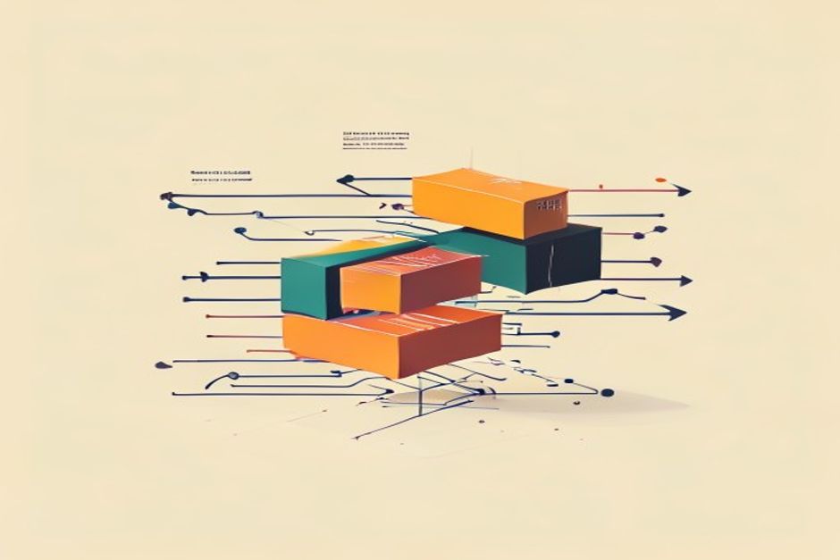 A single small database file with three arrows looping through it — text in, a vector settling into a row, the nearest rows lifting back out toward a waiting agent