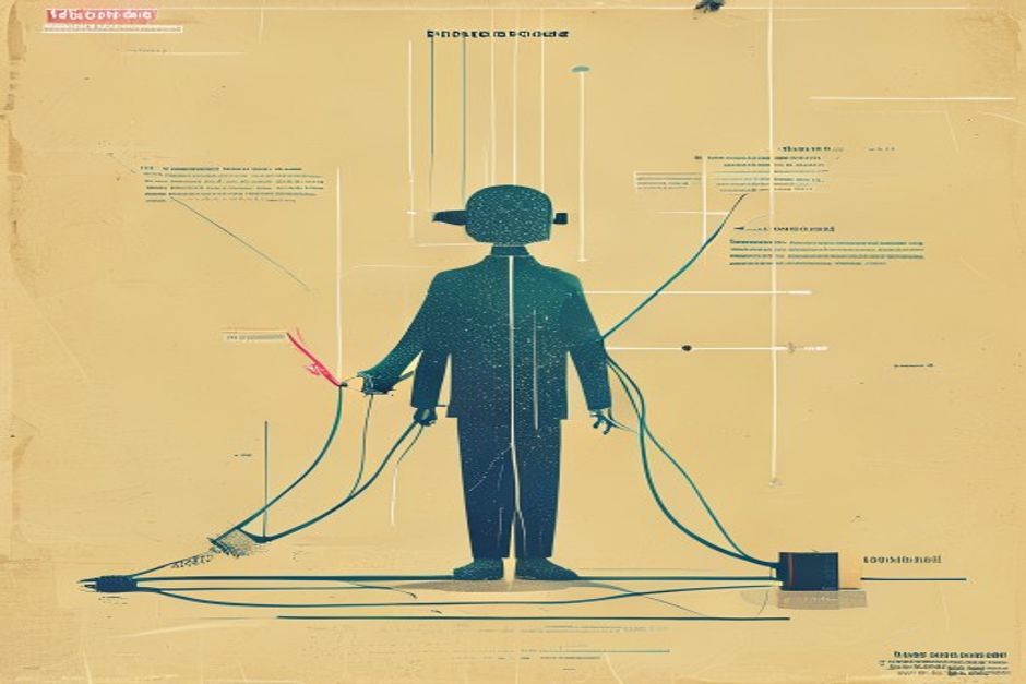 An agent emitting a single stream of standard OpenTelemetry spans that forks to two backends, one labeled Langfuse, with an old bespoke SDK cable lying unplugged on the floor