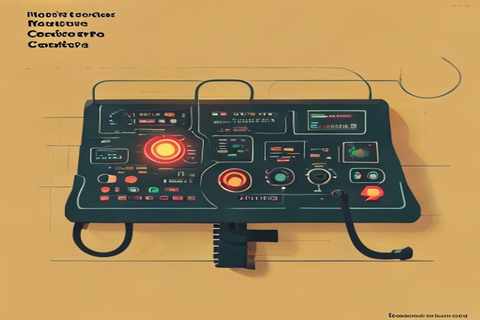 A single control panel with two labeled cables plugging into one glowing endpoint, everything monospaced and dark