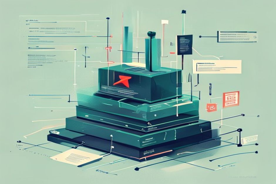 A cold vector index sitting on an object-storage foundation being pulled up into a warm fast cache layer just before an agent reaches for it, arrows pre-fetching ahead of demand, cool teal and slate palette