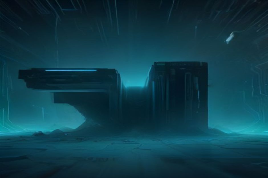 A dense river of token requests routing through a bank of GPU clusters that fan out across many clouds, one glowing managed-inference layer sitting between the app and the metal, cool steel and deep blue with a single warm mint routing line