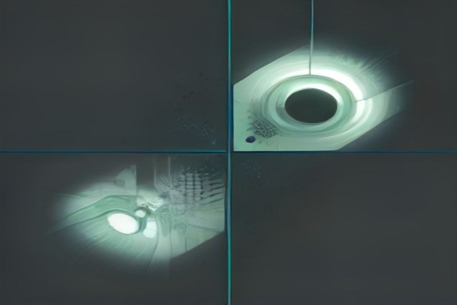 A single labeled signal splitting cleanly into three parallel channels through one junction box, standardized grid lines, cool mint accents on a dark technical background