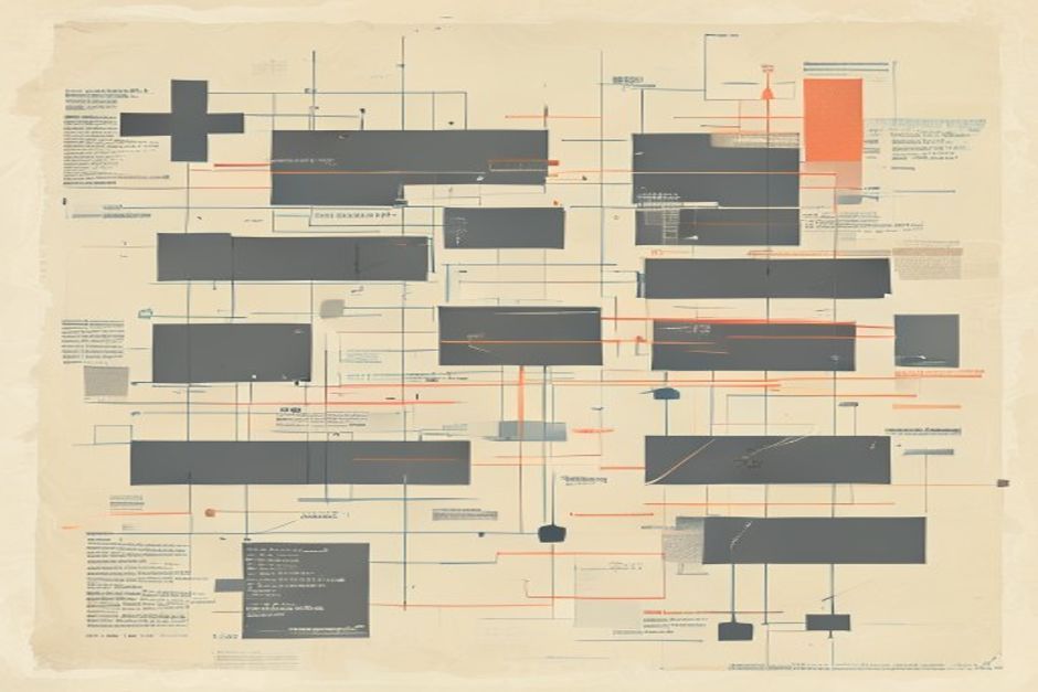 A database schema diagram with several tables greyed out and struck through, one migration arrow pointing forward with no return path