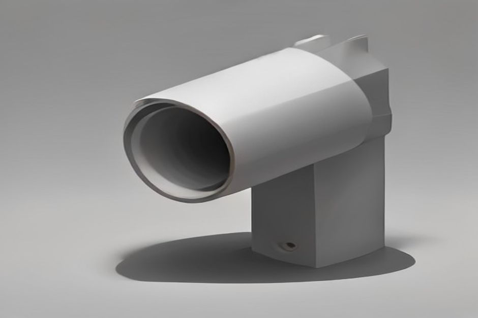 A protocol pipe emptying its stored session onto the ground and a framework layer beneath catching it in a labeled, reusable vessel that keeps spinning after the pipe goes quiet