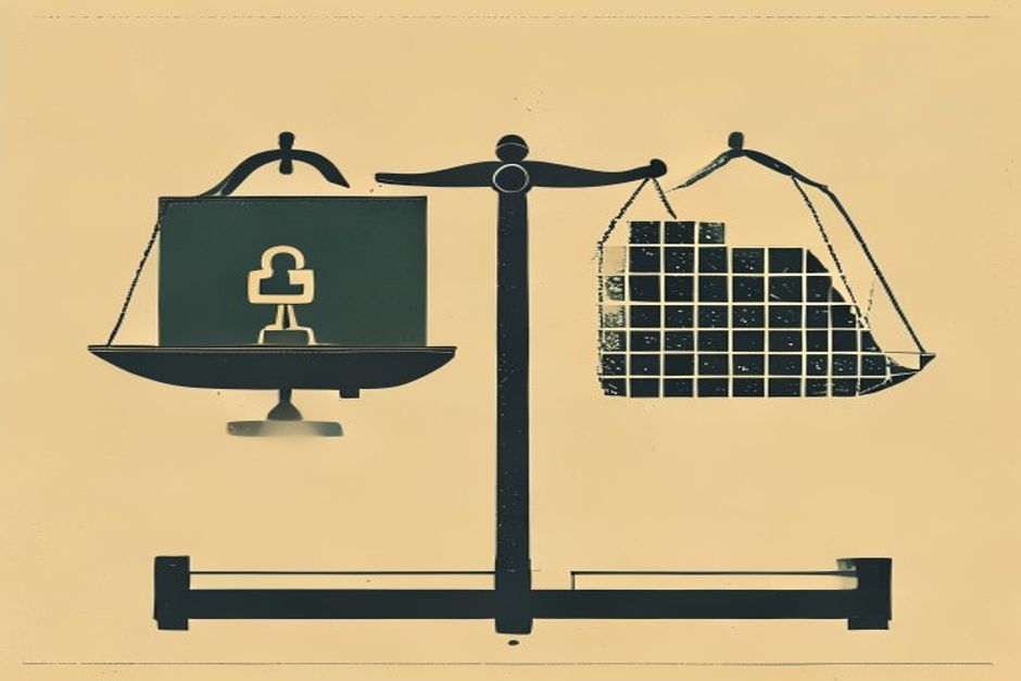 Two backends weighed on a balance — a sealed low-price closed slab stamped with a rented-key icon, beside an open lattice-textured monolith bearing a July 27 unlock and a chain-free padlock, over a cost-per-token axis