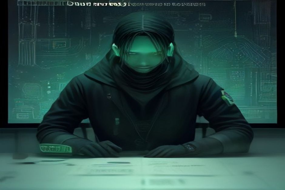 A single autonomous agent working through the night at a long desk covered in a 249-page proof, each page stamped with a green machine-verified checkmark, cold steel and mint on near-black, the long unglamorous labor of verification