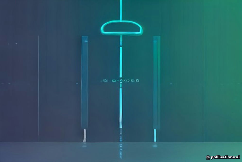 A single developer at a fork with three gates ahead, each gate a different frontier-model color — blue, green, orange — but all three gates set into one continuous pale wall labeled in faint IBM Plex Mono 'one cloud contract'; a small lantern at the developer's feet labeled 'your eval' casts the only light, pointed at the gates not the wall