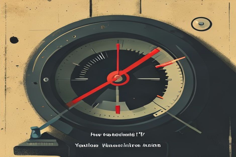 A fuel gauge needle sweeping toward empty inside a dark cockpit, a hard red line etched on the dial where the tank runs out — a budget you can see, not hope for