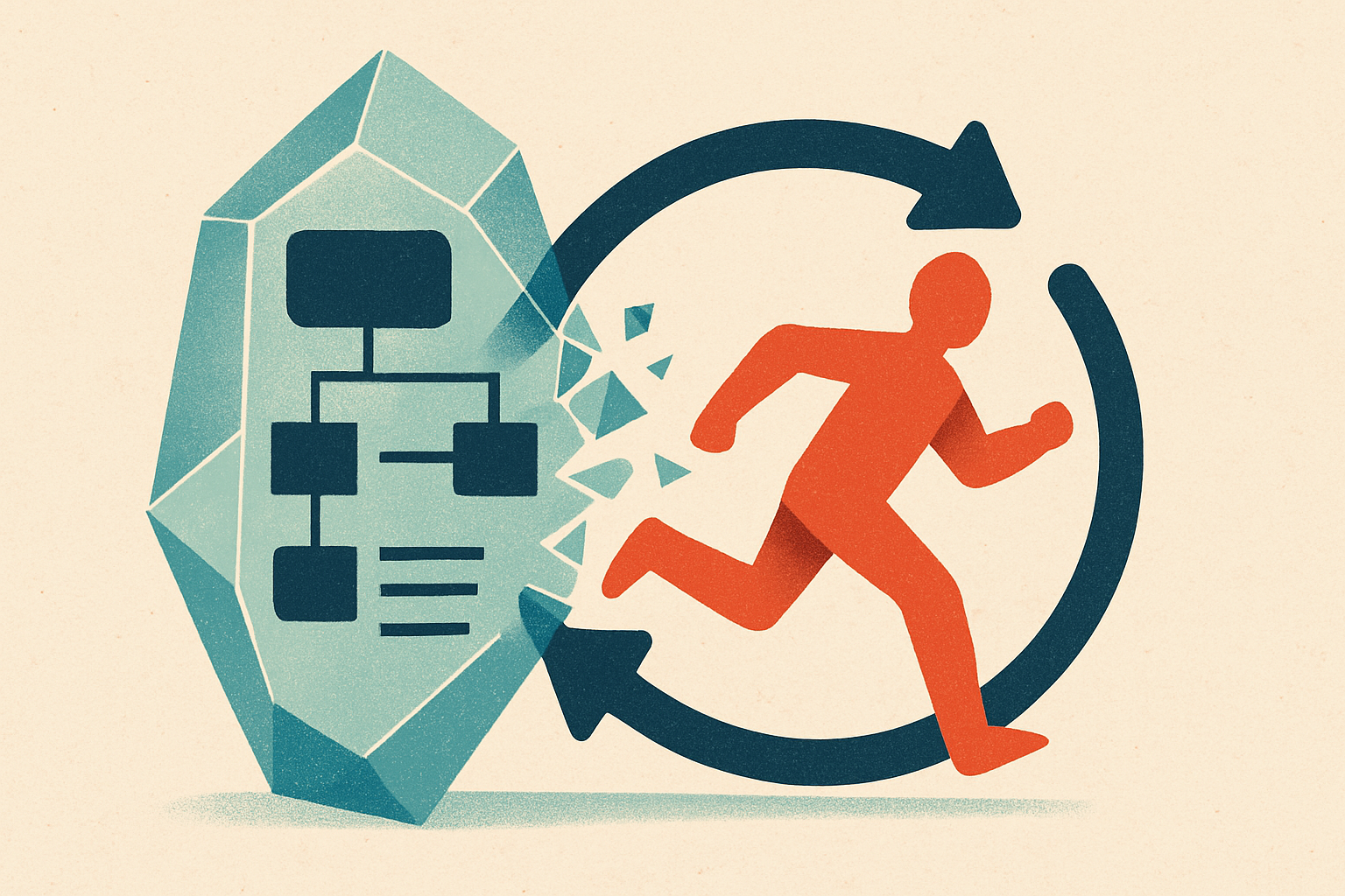 A typed schema crystallizing into a running agent loop