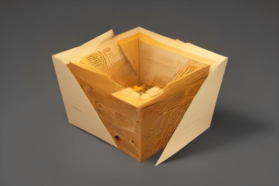 A cluster of small mail inboxes wired to a central agent core, envelopes flowing both directions along thin lines, warm amber on charcoal