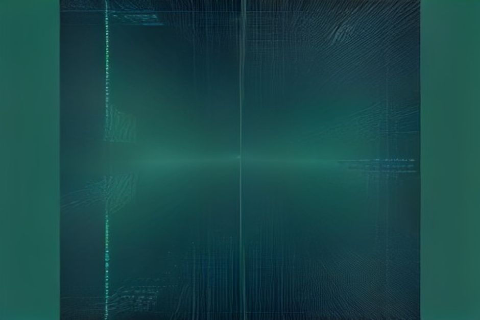 An AI agent embedded inside an editor pane, threads reaching out to a wall of real phones and browser windows, one broken test being stitched back to green
