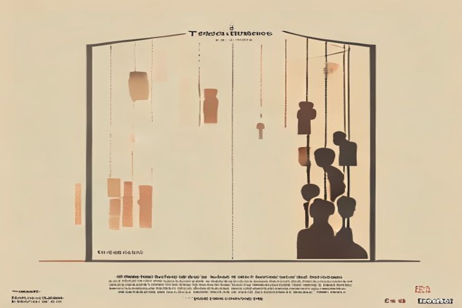 A simple two-column sorting diagram — plain gray tool icons falling neatly into a left bin, warm human-shaped silhouettes being pulled into a caged right bin