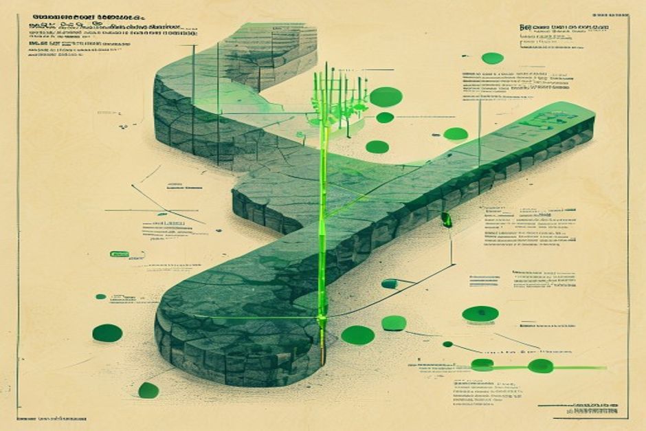 A fork in a cool slate pipeline — one branch a plain indexed shelf of vectors, the other a branch that reads, extracts, and consolidates before it stores — a thin green seam marking the decision point